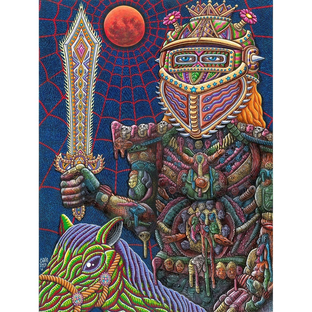 King Of Swords Heady Art Print Mini Tapestry 30x40" by Sunshine Joy